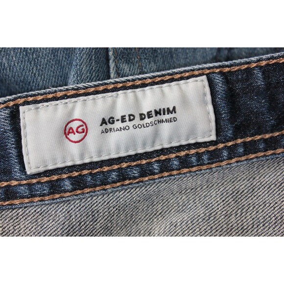 AG Adriano Goldschmied The Matchbox Slim Straight Jeans Men Denim Distressed 34R - Picture 9 of 11